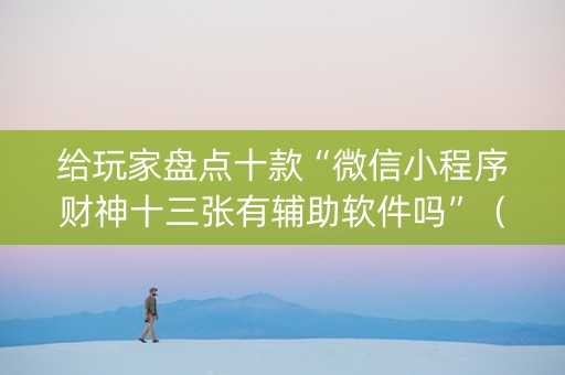 给玩家盘点十款“微信小程序财神十三张有辅助软件吗”（辅助器插件)
