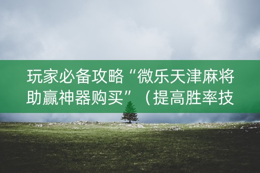 玩家必备攻略“微乐天津麻将助赢神器购买”（提高胜率技巧)