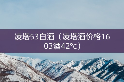 凌塔53白酒（凌塔酒价格1603酒42°c）