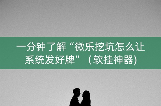 一分钟了解“微乐挖坑怎么让系统发好牌”（软挂神器)