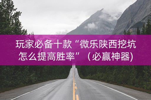 玩家必备十款“微乐陕西挖坑怎么提高胜率”（必赢神器)