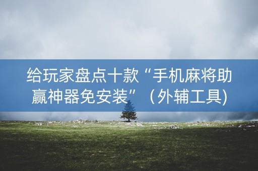 给玩家盘点十款“手机麻将助赢神器免安装”（外辅工具)