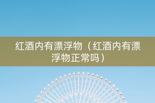 红酒内有漂浮物（红酒内有漂浮物正常吗）