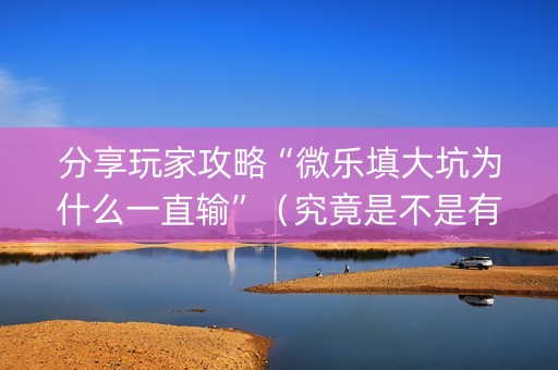 分享玩家攻略“微乐填大坑为什么一直输”（究竟是不是有挂)