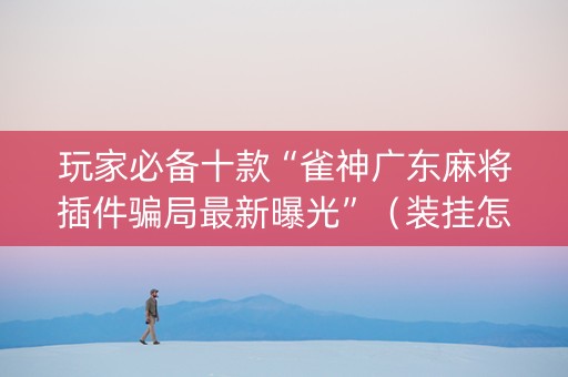 玩家必备十款“雀神广东麻将插件骗局最新曝光”（装挂怎么安装)