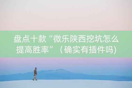 盘点十款“微乐陕西挖坑怎么提高胜率”（确实有插件吗)