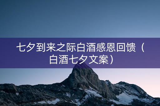 七夕到来之际白酒感恩回馈（白酒七夕文案）