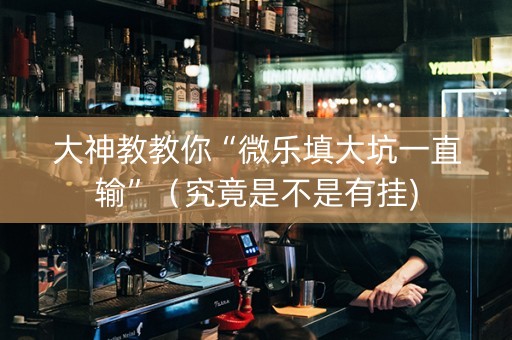 大神教教你“微乐填大坑一直输”（究竟是不是有挂)
