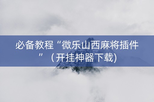 必备教程“微乐山西麻将插件”（开挂神器下载)