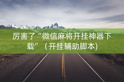 厉害了“微信麻将开挂神器下载”（开挂辅助脚本)