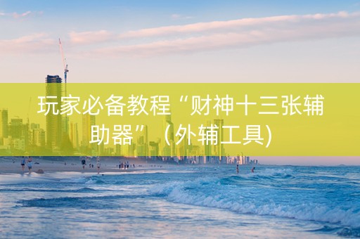 玩家必备教程“财神十三张辅助器”（外辅工具)