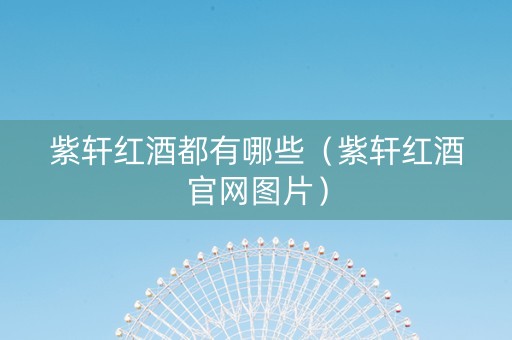 紫轩红酒都有哪些（紫轩红酒官网图片）