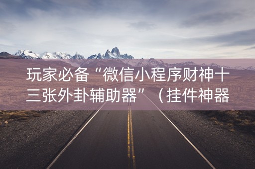 玩家必备“微信小程序财神十三张外卦辅助器”（挂件神器)