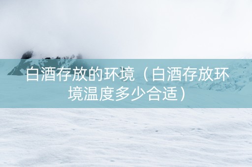 白酒存放的环境（白酒存放环境温度多少合适）
