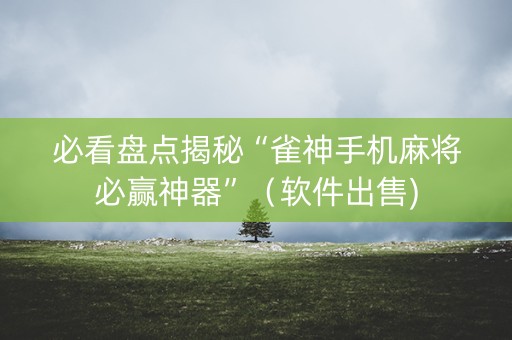 必看盘点揭秘“雀神手机麻将必赢神器”（软件出售)
