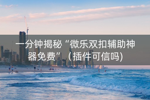 一分钟揭秘“微乐双扣辅助神器免费”（插件可信吗)