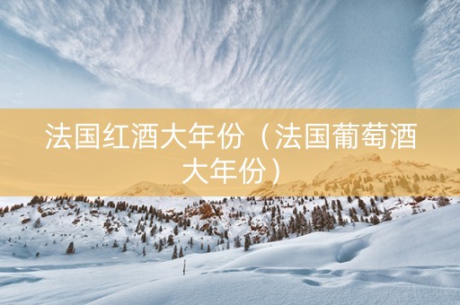 法国红酒大年份（法国葡萄酒大年份）