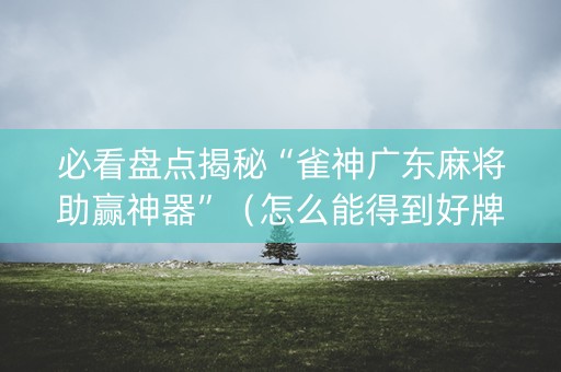 必看盘点揭秘“雀神广东麻将助赢神器”（怎么能得到好牌)