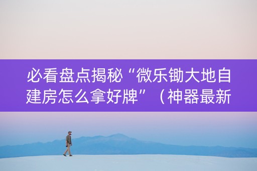 必看盘点揭秘“微乐锄大地自建房怎么拿好牌”（神器最新免费)