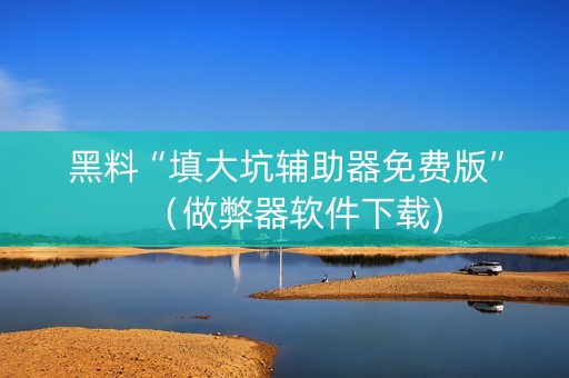 黑料“填大坑辅助器免费版”（做弊器软件下载)