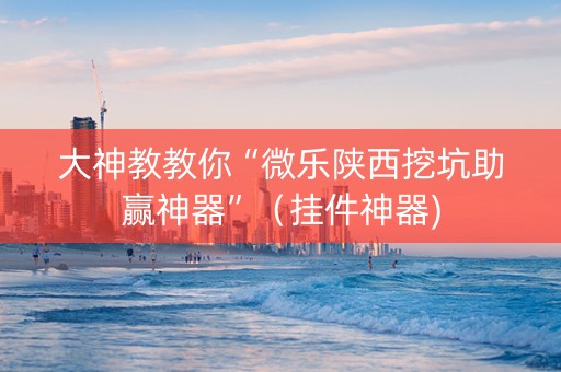 大神教教你“微乐陕西挖坑助赢神器”（挂件神器)