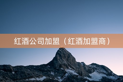 红酒公司加盟（红酒加盟商）
