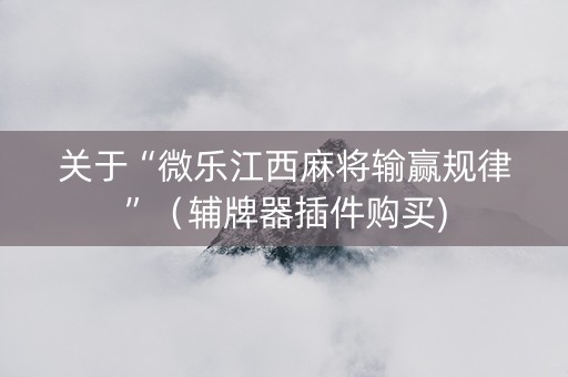 关于“微乐江西麻将输赢规律”（辅牌器插件购买)