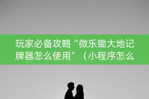 玩家必备攻略“微乐锄大地记牌器怎么使用”（小程序怎么才会赢)