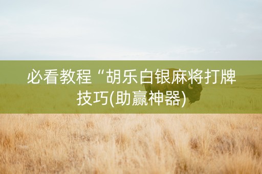 必看教程“胡乐白银麻将打牌技巧(助赢神器)