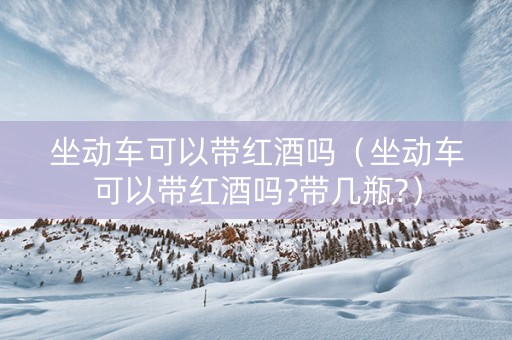 坐动车可以带红酒吗（坐动车可以带红酒吗?带几瓶?）
