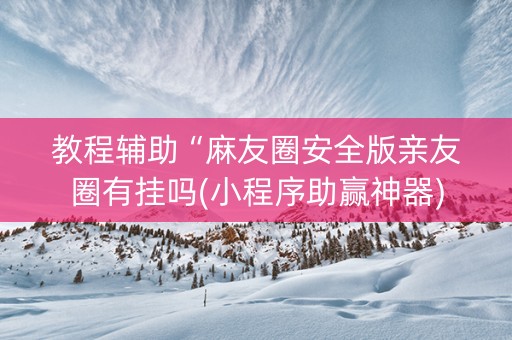 教程辅助“麻友圈安全版亲友圈有挂吗(小程序助赢神器)