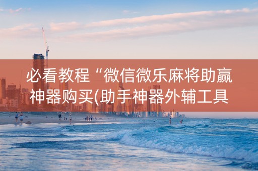 必看教程“微信微乐麻将助赢神器购买(助手神器外辅工具)