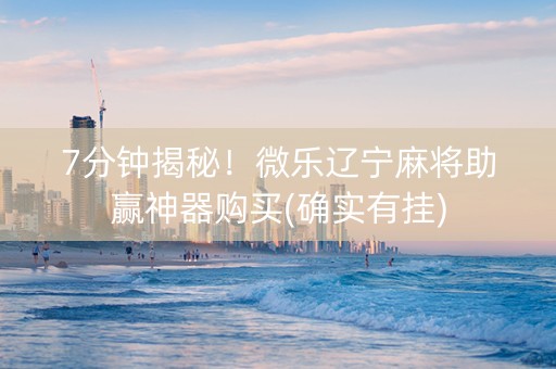 7分钟揭秘！微乐辽宁麻将助赢神器购买(确实有挂)