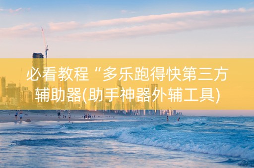 必看教程“多乐跑得快第三方辅助器(助手神器外辅工具)