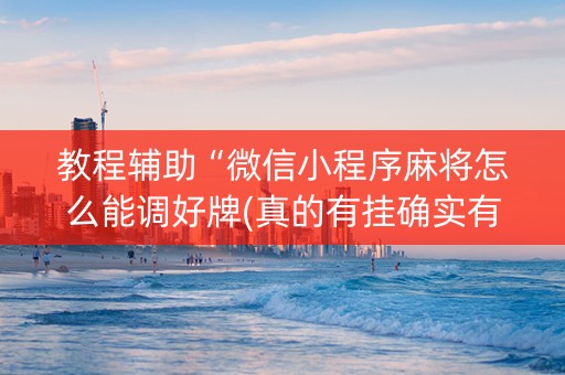教程辅助“微信小程序麻将怎么能调好牌(真的有挂确实有挂)