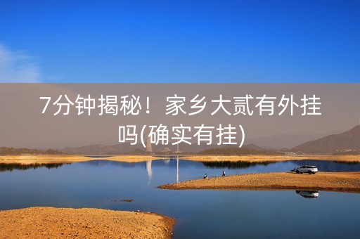 7分钟揭秘！家乡大贰有外挂吗(确实有挂)