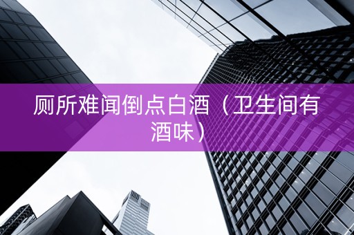 厕所难闻倒点白酒（卫生间有酒味）