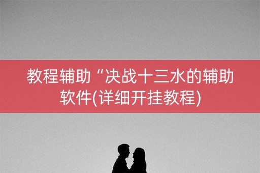 教程辅助“决战十三水的辅助软件(详细开挂教程)