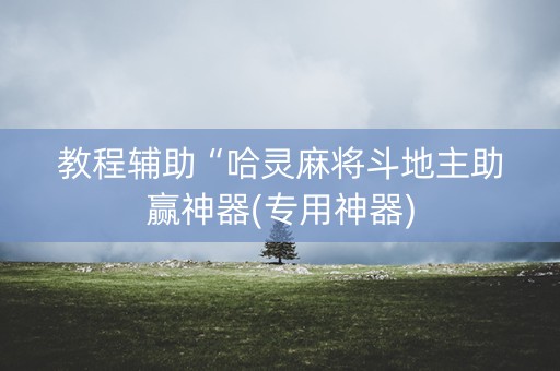 教程辅助“哈灵麻将斗地主助赢神器(专用神器)
