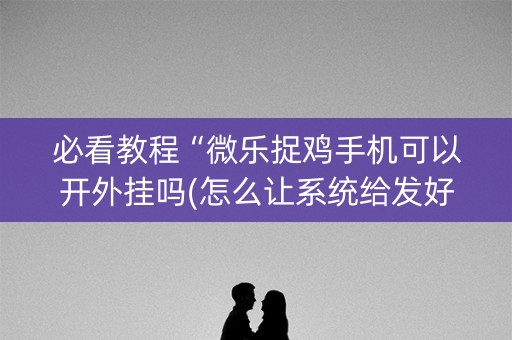 必看教程“微乐捉鸡手机可以开外挂吗(怎么让系统给发好牌)