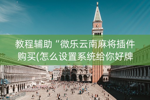 教程辅助“微乐云南麻将插件购买(怎么设置系统给你好牌)