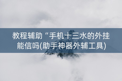 教程辅助“手机十三水的外挂能信吗(助手神器外辅工具)