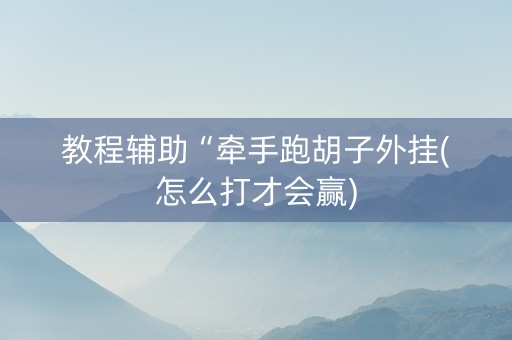 教程辅助“牵手跑胡子外挂(怎么打才会赢)