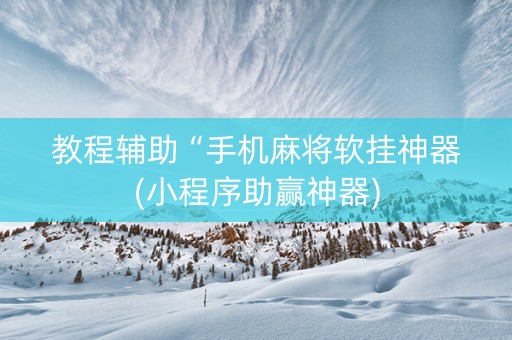 教程辅助“手机麻将软挂神器(小程序助赢神器)
