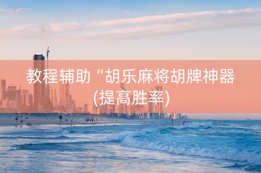 教程辅助“胡乐麻将胡牌神器(提高胜率)