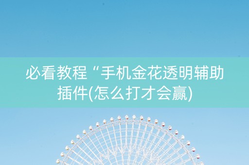 必看教程“手机金花透明辅助插件(怎么打才会赢)