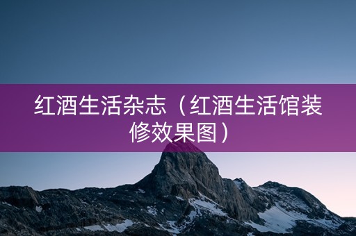 红酒生活杂志（红酒生活馆装修效果图）