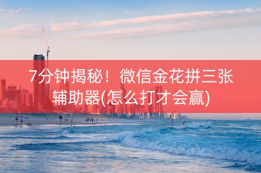 7分钟揭秘！微信金花拼三张辅助器(怎么打才会赢)