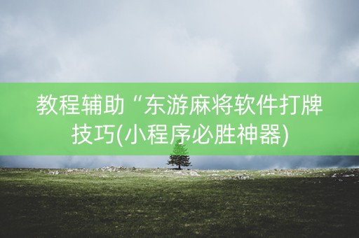 教程辅助“东游麻将软件打牌技巧(小程序必胜神器)