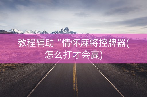 教程辅助“情怀麻将控牌器(怎么打才会赢)
